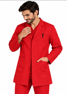 Blouse de laboratoire unisexe blanche à manches longues, uniforme de médecin respirant en polycoton, tenue de travail médicale pour hôpital, personnel de laboratoire de chimie - Product Image 5