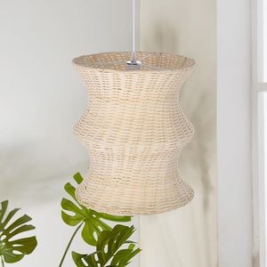 Modern Chic Retro Style Rattan Lampshade Woven Pendant Light Fixture Farmhouse Hanging Ceiling Chandelier <b>Lamp</b> <b>Kitchen</b> - Product Image 1