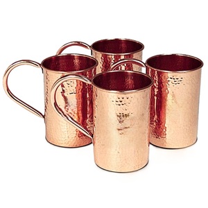 Copper <b>Mug</b> With Handle Vintage Hammered Design <b>Heat</b> Resistant Drink Cup For Party Use Home Barware Beer Drinkware - Product Image 4