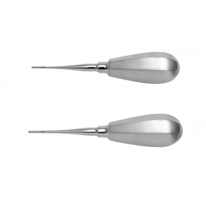 Elevador dental curvo de acero inoxidable, elevador manual de raíces, extractores de dientes, instrumentos quirúrgicos - Product Image 1