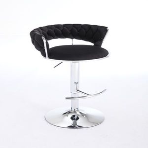 Set of 2 Swivel Height <b>Adjustable</b> <b>Bar</b> <b>Stools</b> with Chrome Footrest Base Velvet Top Simple <b>Bar</b> <b>Stool</b> Mechanical Lifting Mechanism - Product Image 5