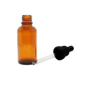 Unalilia <b>Amber</b> Glass Leakproof Tincture Dropper <b>Bottle</b> Custom Color Logo Screen Printed Essential Oils Skin Care Serum Eye Cream - Product Image 2
