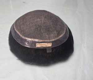 Peluca de Cabello Humano Remy Indio Miraje Modelo Taz BD con 100% de Densidad, Base de Encaje PU Natural Liso/Ondulado - Product Image 4