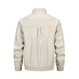 เสื้อแจ็คเก็ตหนังผู้ชายสุดเท่ ทรงพอดีตัว วัสดุทนทาน เหมาะสำหรับใส่ในฤดูหนาว แฟชั่นสตรีท สไตล์ลำลอง - Product Image 2