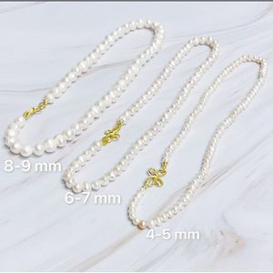 Collana di Perle Autentiche con Chiusura a Quadrifoglio, Accessorio Elegante e Lussuoso - Product Image 3