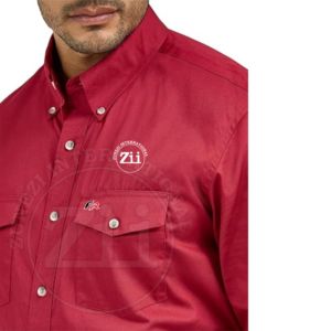 Pearl Snaps Closure FRC <b>Shirt</b> 6.5OZ CAT2 NFPA 2112 ATPV 8.2cal/cm2 Arc Flash Safety FR Lightweight FR <b>Welding</b> Button down <b>Shirt</b> - Product Image 6