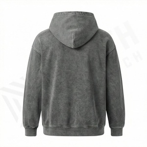 Sudadera con Capucha Oversize Vintage de Felpa Francesa Pesada con Logo Personalizado, Lavado Ácido y Efecto Desgastado, 100% Algodón, Estilo Urbano - Product Image 2