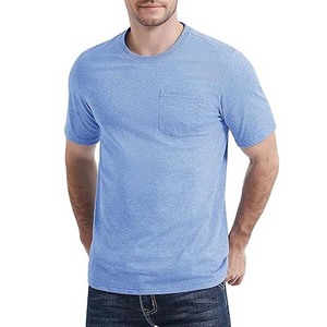 Fabricant et fournisseur en gros de t-shirts en coton à poche, à prix abordable, proposant des t-shirts personnalisés en gros pour hommes avec étiquetage privé - Product Image 3