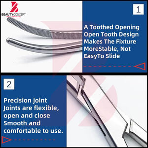 Pinzas Quirúrgicas Kelly de Acero Curvas y Rectas Personalizadas, 1 Unidad, con Bloqueo - Product Image 3