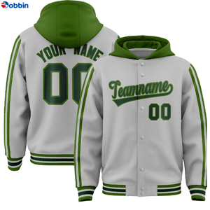 Chaqueta Varsity con Capucha Personalizable de BOBBIN INDUSTRIES, Cierre de Botones Cubiertos, Resistente al Viento, Ecológica, Lana/Poliéster - Product Image 4