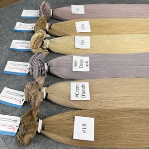 Vente en gros Extensions de cheveux humains à double trame trame colorée à la main sans perte ni emmêlement - Product Image 3