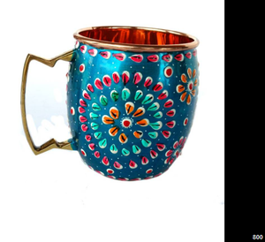 Vaso de Cobre Puro Premium con Diseño Paisley, Hecho a Mano, Vaso de Cobre para Beber, Vaso de Agua Ayurvédico Tradicional, Decorativo - Product Image 4