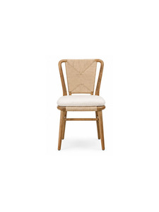 Fauteuil moderne en bois massif avec assise et dossier confortables, design scandinave pour salle à manger, café et restaurant - Product Image 1