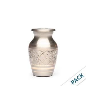Elegant Metal Lidded Decorative Urn Vase For Living Room <b>Shelf</b> Display - Product Image 2