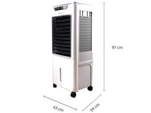 Ventilateur rafraîchisseur d'air portable 90W à brume froide, moteur en cuivre, unité sur pied pour usage domestique, hôtelier et commercial - Product Image 2