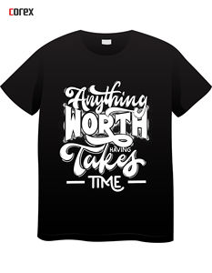 Camiseta Formal Negra de Punto Sólido Personalizada con Impresión DTF para Hombre y Mujer con Logotipo Personalizado, Servicio OEM - Product Image 6