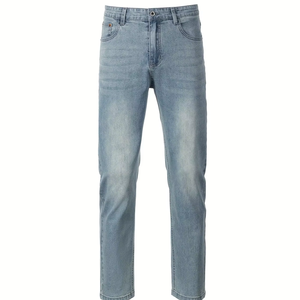 Pantalones Vaqueros Casuales de Mezclilla Personalizados de Otoño para Hombre, de Alta Calidad, Transpirables, con Técnicas de Lavado Industrial, Spandex/Algodón - Product Image 1