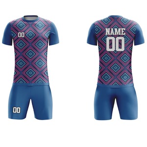 Uniforme de football personnalisé à séchage rapide, antibactérien, 100% polyester, protection UV, haute qualité, manches courtes, respirant, été - Product Image 4