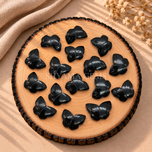 Perles de pierres précieuses facettées en onyx noir en forme de papillon de 13 mm pour la fabrication de bijoux, perles en vrac en gros, fournitures d'artisanat - Product Image 2