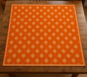 Écharpe carrée en soie unie imprimée orange, tissu velours 220g, élégante, unisexe, toutes saisons, idéale pour emballer les cadeaux et l'extérieur - Product Image 1