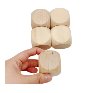 Handmade Eco-Friendly 75mm Solid Wood Square Modern Dice Natural Black for Crafts DIY <b>Games</b> Home Decor Gift <b>Accessories</b> - Product Image 1