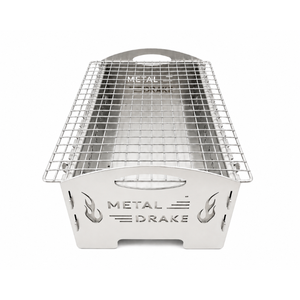 Parrilla de Carbón de Acero Inoxidable Metal Drake con Encendido Automático, Rejilla Antiadherente Duradera, Portátil para Exteriores, Camping, Jardín y Barbacoa - Product Image 5