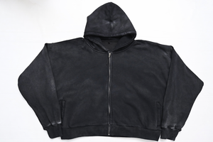 Unisex <b>Acid</b> Washed Jogger Set 100% Cotton Zip Hoodie Custom Oversized <b>Drop</b> Shoulder Plus Size XL Gym Tracksuit for Winter - Product Image 2