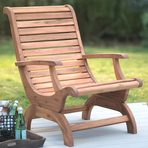 Fauteuil en teck naturel durable, ergonomique, pour l'extérieur - Product Image 2