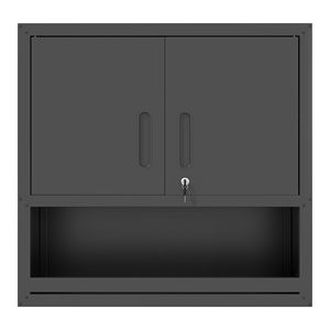 Armario Metálico de Almacenamiento de Herramientas para Montar en la Pared, con 1 Estante y 1 Cajón Abierto, Puerta con Cerradura, para Garaje, Oficina o Almacén, Requiere Ensamblaje - Product Image 6