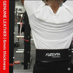 Cinturón de Protección Lumbar para Entrenamiento de Peso Muerto, Cinturón de Seguridad para Levantamiento de Pesas, Cinturón de Powerlifting de Cuero Genuino con Hebilla de Doble Punta - Product Image 3