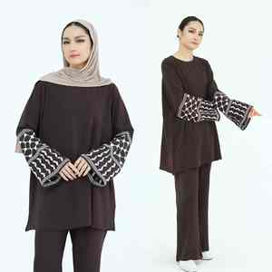 Abaya Moderne de Luxe en Cristal Faite à la Main pour Femmes Musulmanes Style Dubaï Robe Quotidienne Décontractée Légère et Respirante pour Tenue Modeste Islamique - Product Image 6