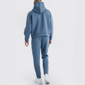 Personalizado Unisex Slim Regular Fit Track Suits Oversized Hoodie Set Plus Size Jogging Sweatsuits Streetwear 100% Algodón Invierno Logo - Product Image 2
