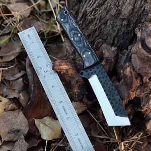 Couteau Tanto en Acier 1095 Nordic Forge avec Étui, Manche en Bois Pakka, Couteau de Camping à Lame Pleine, Qualité Industrielle, Personnalisable OEM - Product Image 5