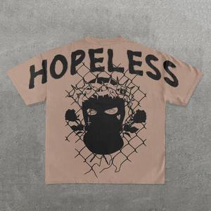 T-shirt unisexe décontracté personnalisé imprimé par le meilleur fournisseur pour homme, t-shirts à col rond pour femme, t-shirts brodés effet vieilli, style streetwear - Product Image 1