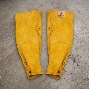 JNM SAFETY Mangas de Protección para Brazos de Cuero Vacuno de Primera Calidad, Resistentes al Calor y Chispas, Nivel de Corte ANSI 2 - Product Image 3