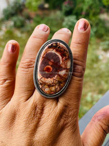 925 Bague en argent sterling massif Fabriqué à la main One Of Kind Southwestern cadeau sa bague d'Halloween cadeau elle - Product Image 5