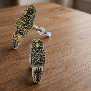 Ba Owl Shape Zinc Alloy Cabinet Knob <b>Rustic</b> Design for Home Office Furniture Handle Durable Novelty Pull - Product Image 4