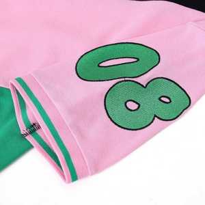 Camiseta Polo Negra Premium 08 para Mujer, Bordado con Letras Griegas, Clásica, Manga Corta, Informal, Tejido de Alta Calidad, Cómoda - Product Image 5