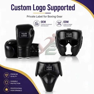 Set de Boxeo Personalizado Yamu con Logotipo, Guantes de Boxeo de Cuero con Cordones, Transpirables y que Absorben la Humedad, Protector de Cabeza y Protector Inguinal para Adultos - Product Image 6