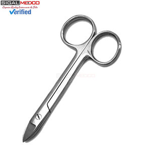 กรรไกรสแตนเลสแบบตรง 6 คู่ ยี่ห้อ Crown Beebee ขนาด 4.25 นิ้ว สำหรับงานผ่าตัดทางทันตกรรม ตัดเนื้อเยื่อละเอียด ใช้ในคลินิก - Product Image 3