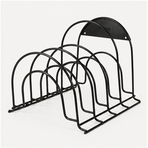 Heavy Duty 5-Tier Pot and Pan Organizer <b>Rack</b> for <b>Kitchen</b> Cabinet Space-Saving Metal Cookware <b>Storage</b> Stand for Frying Pans - Product Image 5