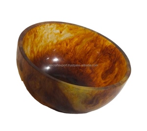 Decorative <b>large</b> serving resin <b>bowl</b> perfect for serving fruits <b>salads</b> or snacks in a stylish way with vibrant - Product Image 4