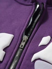 Sweat à capuche fonctionnel à fermeture éclair intégrale avec une couverture faciale respirante, un intérieur en polaire chaud et une coupe décontractée pour un confort par tous les temps. - Product Image 2