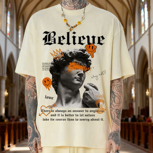 T-shirt à imprimé graphique surdimensionné tendance et le plus vendu pour hommes, design personnalisable, qualité supérieure à prix raisonnable - Product Image 1