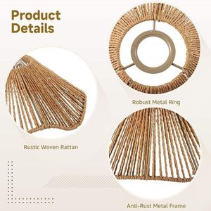 Abat-jour vintage tissé à la main pour la décoration de plafond, idéal pour les projets d'éclairage de cafés et de centres de villégiature, fabricant OEM, fournisseur exportateur - Product Image 5