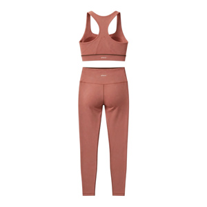 Amkoor Ensemble de yoga 2 pièces pour femme : Soutien-gorge de sport dos nageur et Legging taille haute longueur intégrale, couleur unie, sans couture, extensible dans les quatre sens - Product Image 2