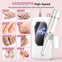 Machine à ongles électrique professionnelle 45000 tr/min pour usage en salon, idéale pour les ongles en acrylique et en gel, vente en gros