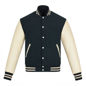 Most Searched Unisex <b>Winter</b> Varsity <b>Jackets</b> Patchwork Front Custom Logo Design Canvas Fabric Hooded for Sale - Product Image 1