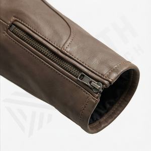 แจ็คเก็ตหนังแท้สำหรับขี่มอเตอร์ไซค์คุณภาพดีที่สุดสำหรับผู้ชาย รุ่นใหม่ล่าสุดสำหรับฤดูหนาว พร้อมแผ่นป้องกันที่ถอดออกได้ สามารถสั่งทำได้ - Product Image 6