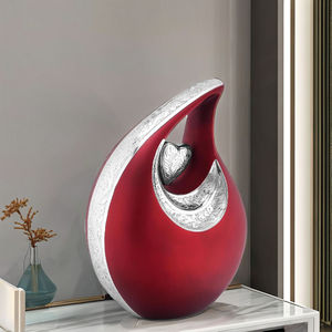 Urna Conmemorativa de Aluminio Premium en Forma de Lágrima, Contenedor para Cenizas Funerarias, Diseñada con una Superficie Lisa Artística y una Textura Elegante - Product Image 4